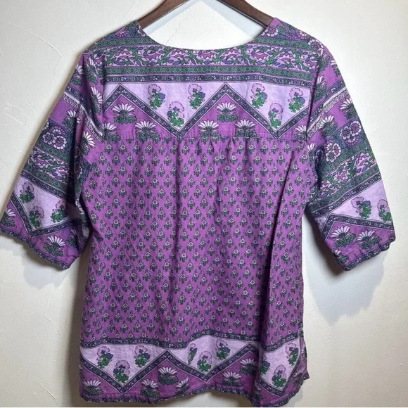 Purple block print shirt - Picture 5 of 12